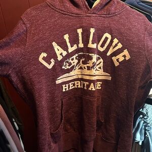 Reflex Burgundy Hoodie with Bear Logo